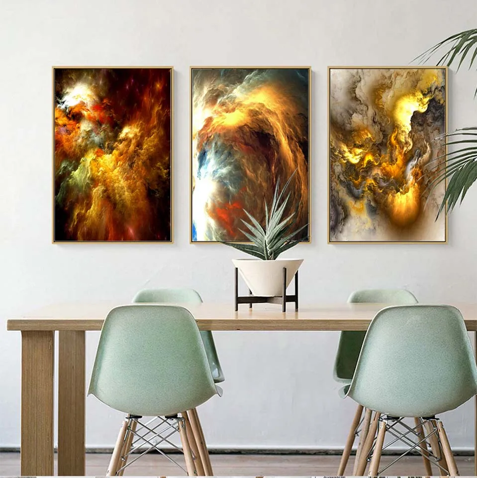 Home-Decoration-Print-Canvas-Nordic-Picture-Wall-Art-Paintings-Oil-Unframed-Drawings-Cloud-chart-Golden-Purple (2)
