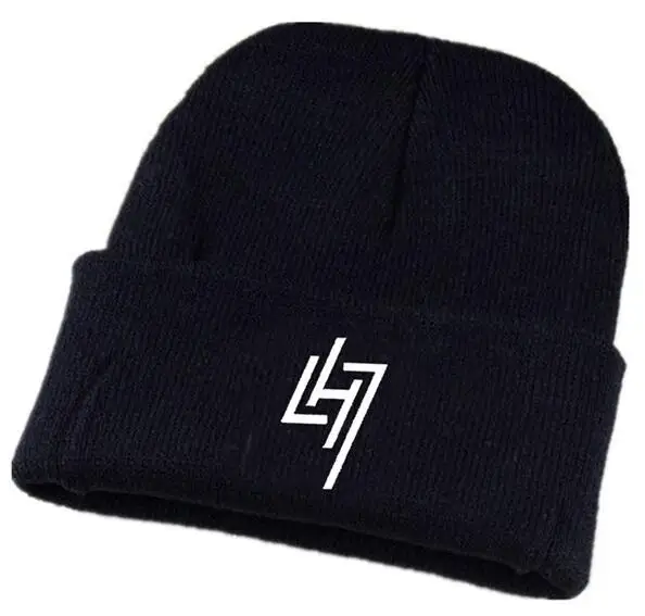 

Exo luhan reloaded album same logo printing beanie for kpop fans supportive unisex hats for women men winter