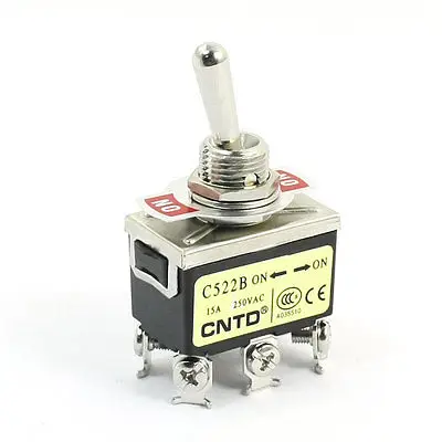 

AC250V 15A DPDT 2 Positions 6 Screw Terminals Toggle Switch for Switching Light