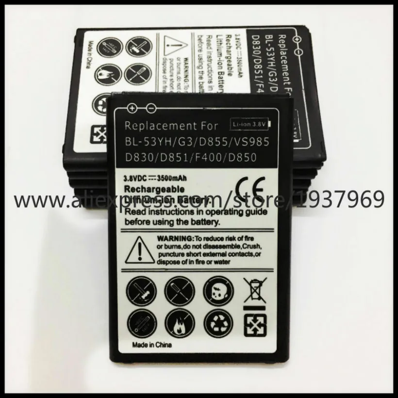 Для LG G3 батарея BL53YH BL 53YH сменная для D855 F400S/K/L D830 D850 VS985 батарея|battery for|battery for lgbattery lg