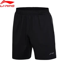 Li-Ning, мужские шорты для бадминтона, шорты для соревнований, для сухого фитнеса, удобные, дышащие, с подкладкой, спортивные шорты AAPM145 MKY320