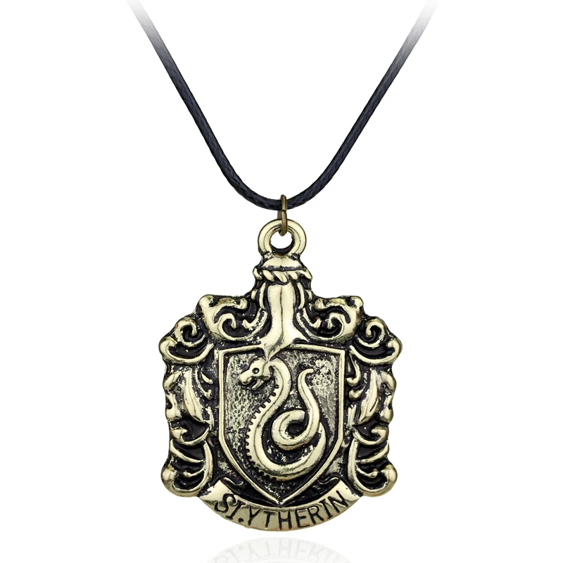 Бесплатная доставка школьный значок Slytherin House Crest булавка кулон ожерелья в форме