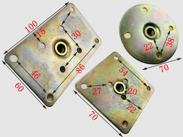 4 шт. мебель угловые ножки крепления пластины 7X7 см Монтажный кронштейн для эксцентричного колеса стол диван ноги поддержка оборудования