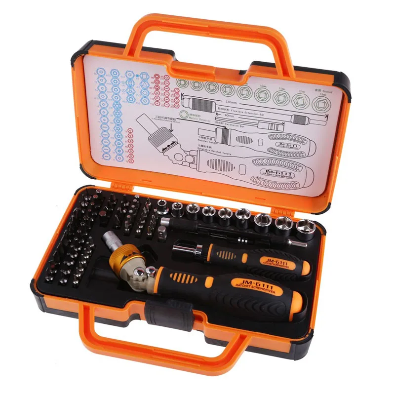 

JAKEMY JM-6111 69 in 1 Professional Hardware Tool Set Multipurpose Precision Screwdriver Set Hardware Tools 19.00*4.00*4.00cm