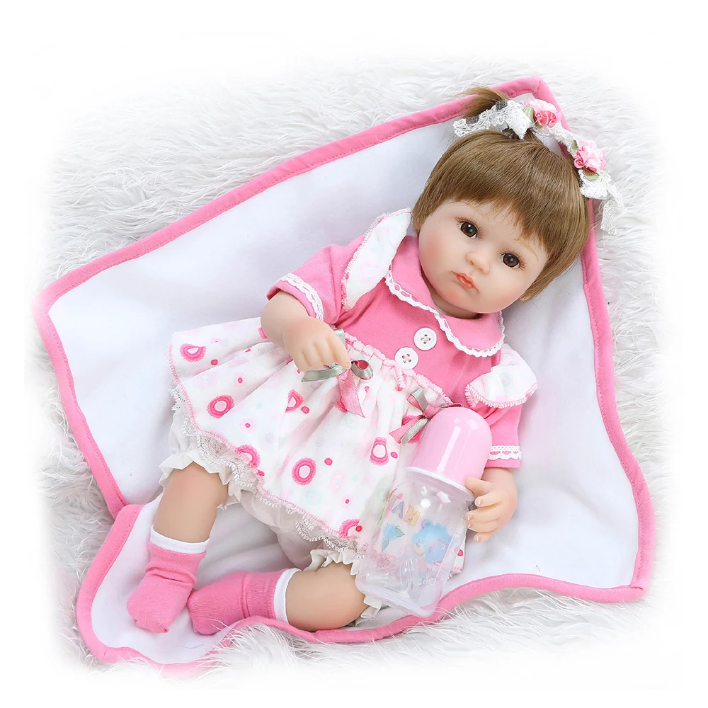 

NPK Baby Reborn Doll Silicone Girl Alive Real Gentle Touch Soft Bonecas Princess Bebe kids Playmate Soft Cute Short Hair Dolls