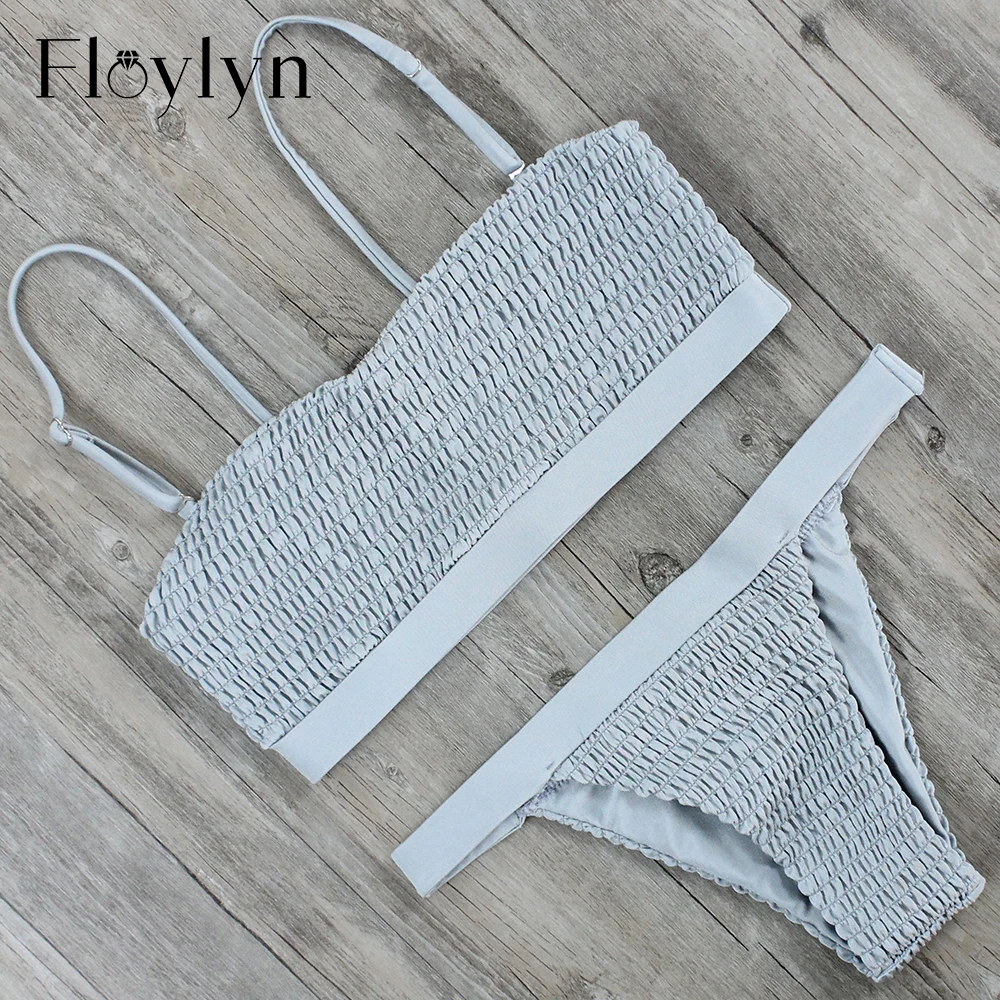 Floylyn 2018 новые пикантные Для женщин Push Up Bandeau Купальники бикини Установить Бразильский Maillot De Bain Femme