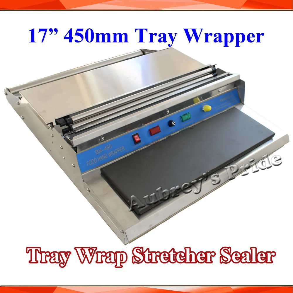 17" 45cm Film Wrap Sealer  Fruit /Food Sealing Machine Food Tray Wrapper 220V 