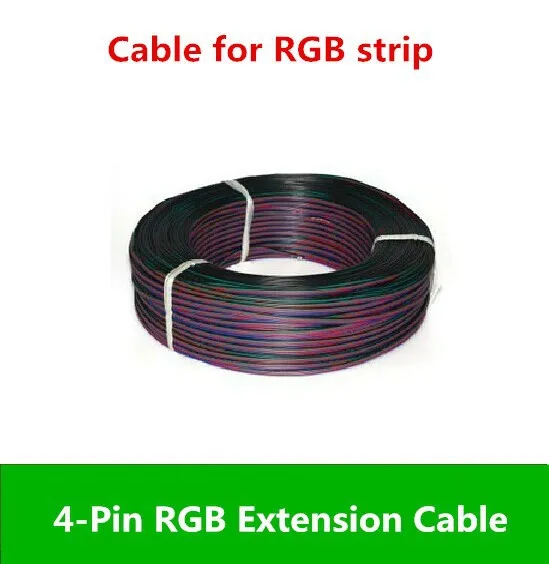 4 контактный Удлинительный кабель 22awg 1m2m3m4m5m6m7m8m9m10m для RGB светодиодной ленты