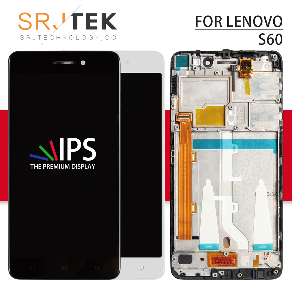 

Srjtek screen for Lenovo S60 S60W LCD Display with Touch Digitizer Sensor Outer Glass Replacement Parts 5.0inch With Frame