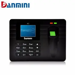 DANMINI A5 2,4 дюйма TFT Цвет Экран отпечатков пальцев Регистраторы Бесплатная программного обеспечения сотрудник посещаемости машина времени