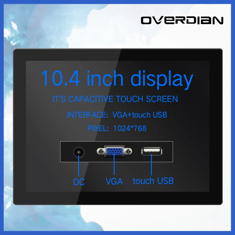 

10.4/10"VGA/USB interface Capacitive Touch Screen Industrial Display Metal Shell Embedded Lcd Monitor1024*768
