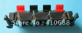 

60 Pcs 58mmx20mm 4pin Red and Black Spring Push Type Speaker Terminal Board Connector WP4-19