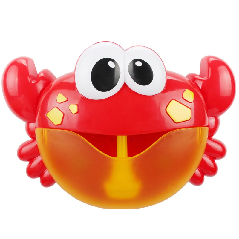 Напольная пузырчатая машина воздуходувка лягушка крабы для детей Ванна Для Купания Мыло Вода игрушки для детей с музыкой - Цвет: red Crab no box