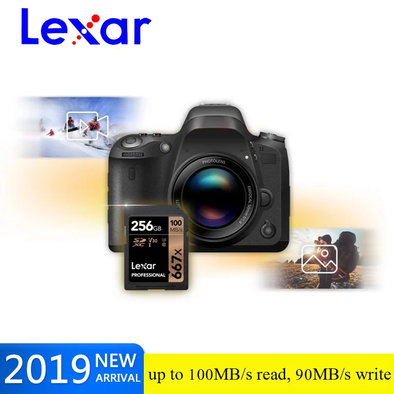 Профессиональная sd карта Lexar 64G 128gb 256GB U3 V30 4K высокая скорость 100 м/с SLR микро
