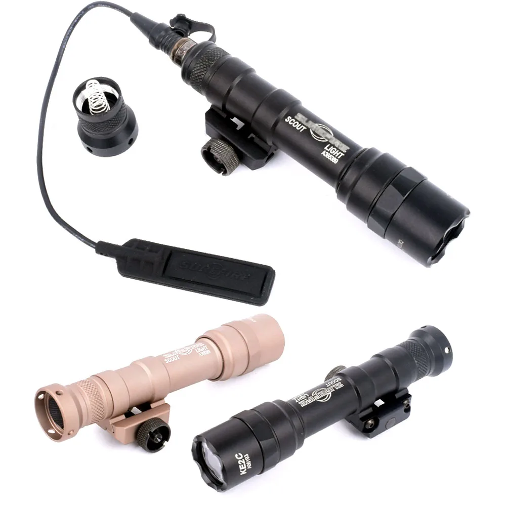 

400 Lumens Surefir M600B Scout Light Lanterna Airsoft Flashlight Hunting Keymod Rail Mount Weapon light Pistol