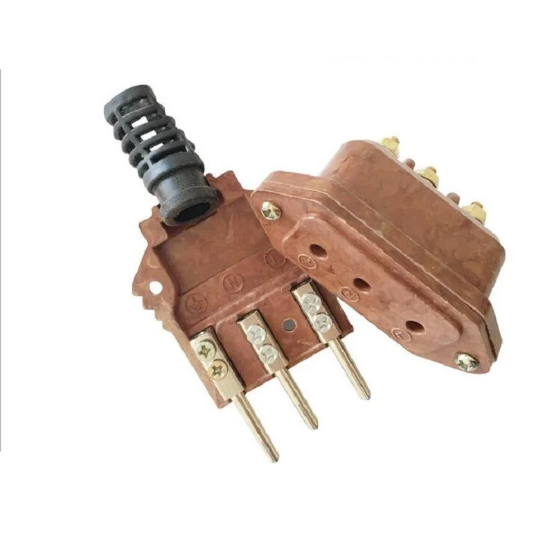 

Straight through cabinet three core 16A Stage light three-pole power supply bakelite plug 3Pin male and female power plug