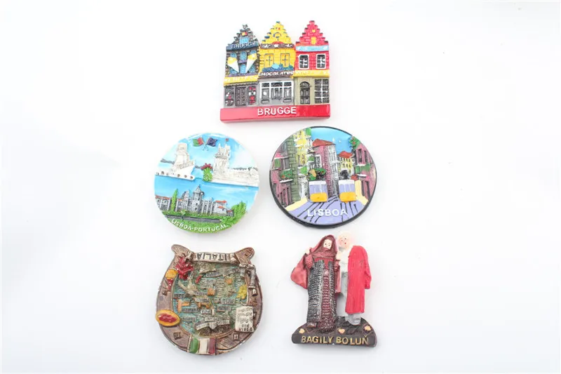 Магнитные серпы для холодильника Лиссабона Италия BRUGGE BAGILY BOLUN World Travel City