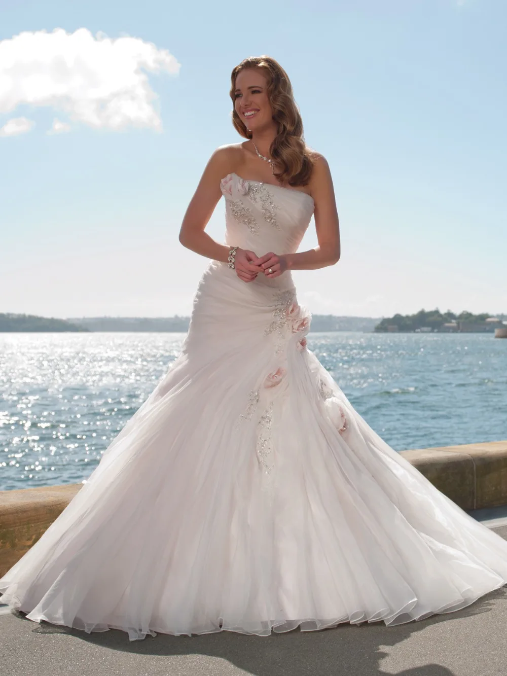 Simple Rose Wedding Dresses