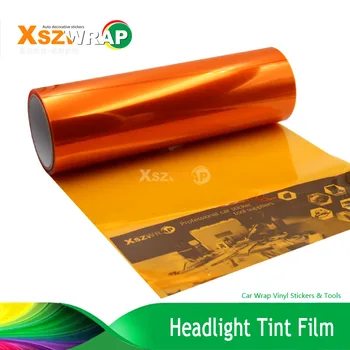

0.3x9m/Roll Orange Car Lamp Film Headlight Taillight Tint Styling Motorcycle Waterproof Vinyl Film Sticker