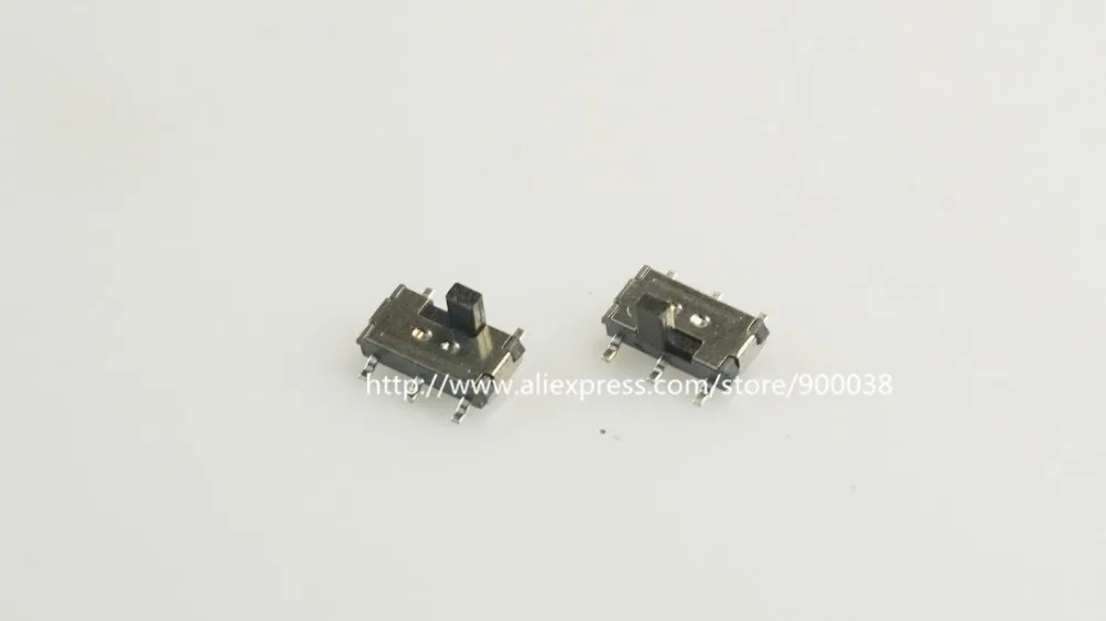 

10 pcs Miniature Slide Switch 6 Pin 2P2T DPDT ON-ON Surface Mount SMT / SMD PCB Gull Wing actuator height 2.0mm