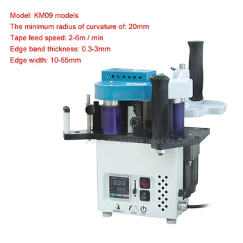 

KM09 Mini Compact Handheld Bander Machine Manual Egde Banding Machine 110/220V Woodworking Edge Banding Machine 1PC