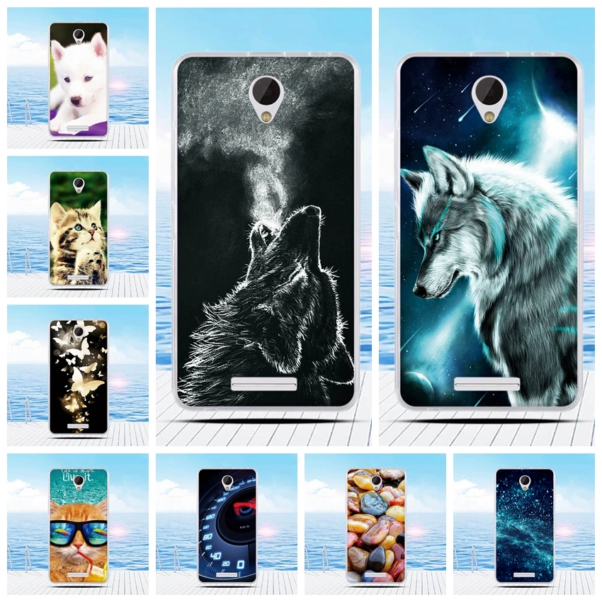 

For Lenovo A5000 Case Cartoon 3D Relief Printing Pattern Back Cover TPU Soft Silicone Case Coque Capa Funda