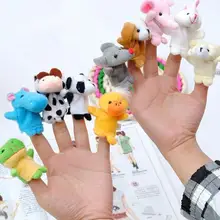 Милые Мультяшные биологические животные пальчиковые куклы для детей Детские куклы мини забавные мягкие плюшевые игрушки 10 шт./партия