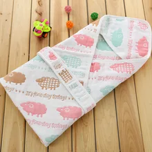 8 Single Layers Natural Organic Cotton New Born Baby Swaddle Baby Wrap 70x70cm Kids Blanket Sleeping Bag