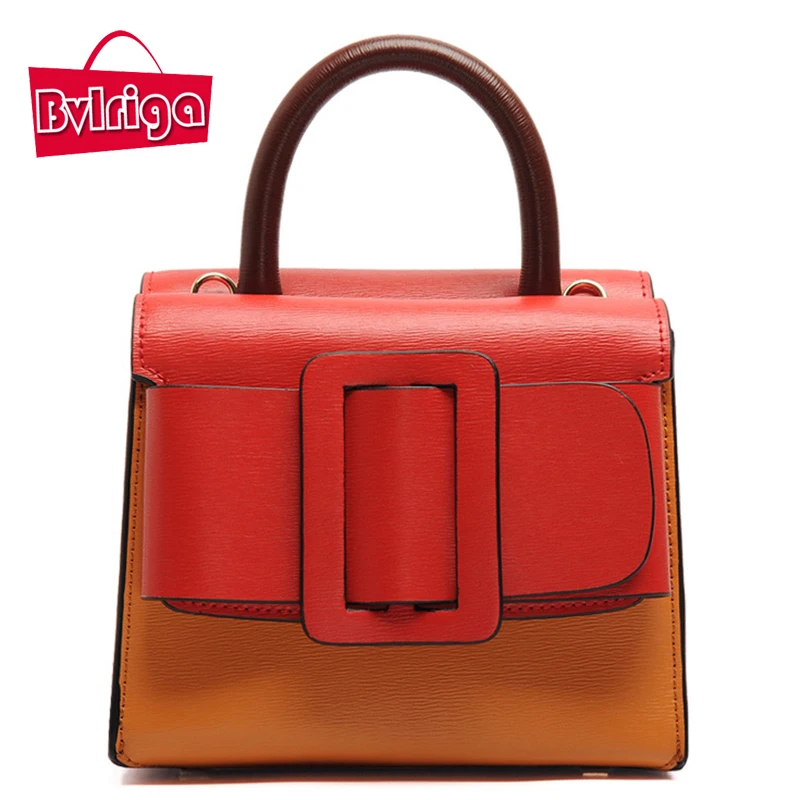 

BVLRIGA Genuine leather bag designer handbags high quality bag handbags women famous brands leather belt women messenger bags