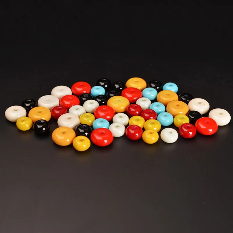 8mm Round Flat Bead Spacer Beads Porcelain Ceramic Beads High