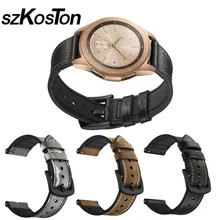 Для samsung Galaxy часы с кожанным ремешком для samsung Galaxy Watch 42 мм 46 мм сменный ремешок для смарт-часы аксессуары