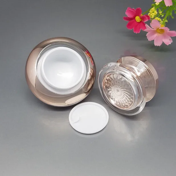 Cream Cosmetic Jar Rose Gold Empty Bottle High Grade Spray Bottle Lotion Pump Set Emulsion Bottle 153050g 15ml 30ml 50ml 100ml (19)