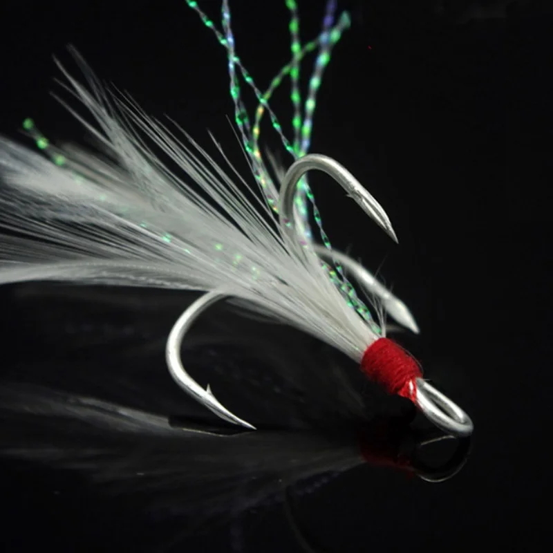 Крепкие и острые тройные Крючки для приманки для рыбалки на речке или озере и океане всего 300 шт