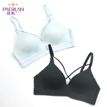 

PAERLAN NEW Sexy Women Cropped Tops Bra Fashion Wireless Tube Tops 3/4 Cup Brassiere Underwear Detachable Pad Bra