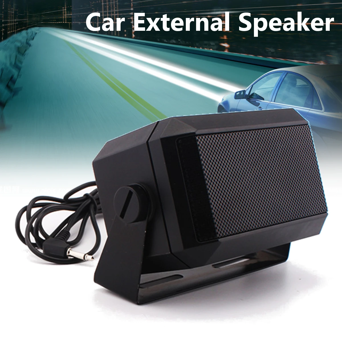 Mini Car External Speaker Loudspeaker Sound Amplifier AMP For Car