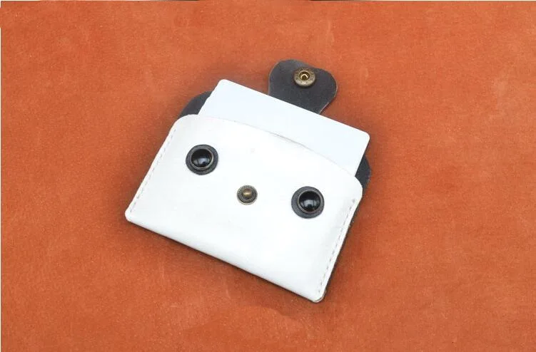 New DIY leather craft Handmade Panda coin purse card package sewing pattern pvc template