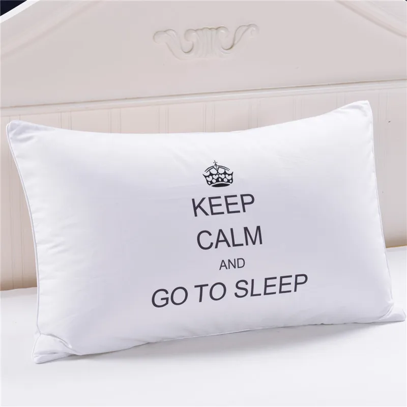 

Bedding Outlet Crown Letters Decorative Pillow Case White Pillowcase Cover Home Gift One Pair Pillows Bedding Set Capa 50x75cm
