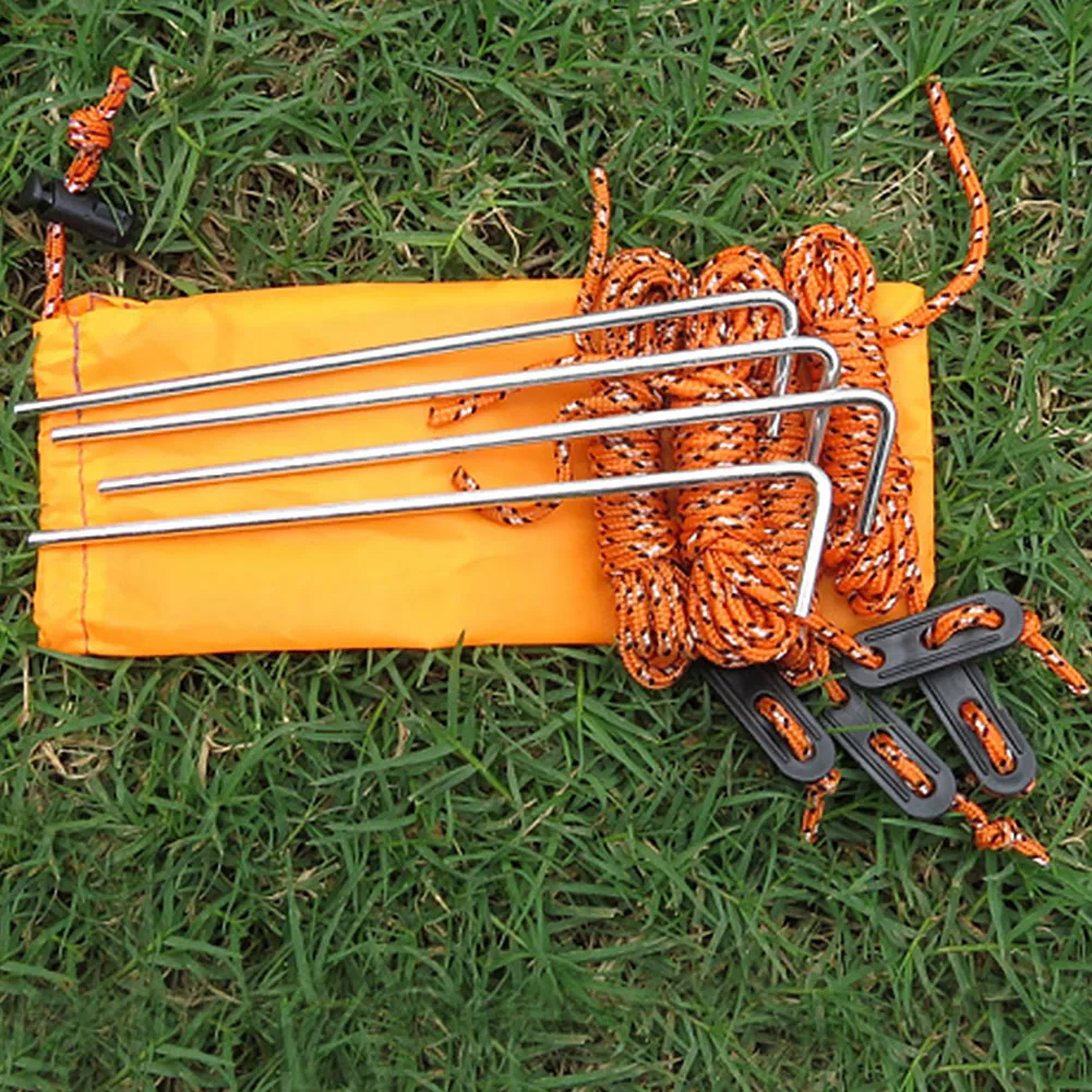 Практичный навес гвозди кемпинг открытый регулируемые инструменты с сумкой для хранения компактный прочный Ветрозащитный трос набор палатка фиксированная