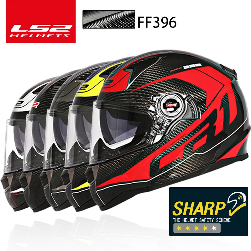 

LS2 Global Store LS2 FF396 Carbon Fiber full face motorcycle helmet dual visor airbag pump LS2 casco moto capacete helm hjelm