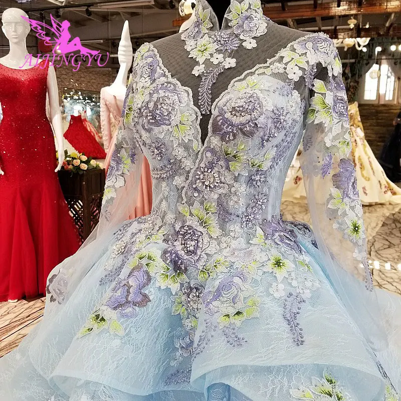 

AIJINGYU Medieval Wedding Dress Luxury Princess Preowned Lace Bodice Ball Gown 2018 Wedding Gowns and Prices