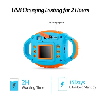 

Andoer 1080p Hd Shockproof Wifi Children Mini Creative Camera 5mp Digital Video Camcorder Dual Camera Lens Anti-drop Design