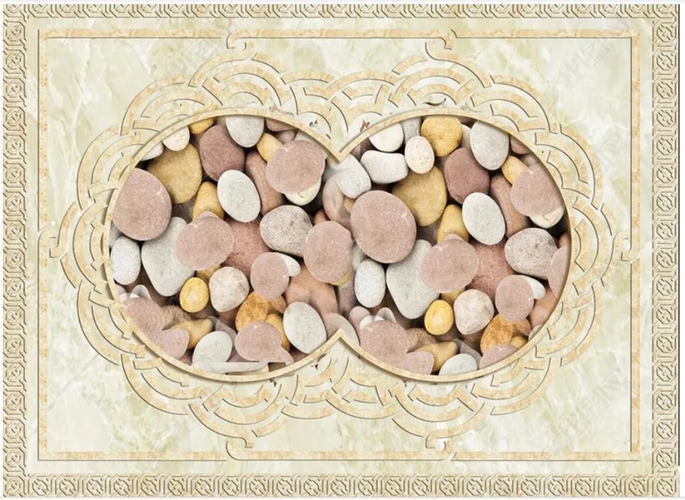 Custom photo wallpaper 3d flooring Waterproof self-adhesion murals
European 3D floor parquet marble pebble floor sticker decor