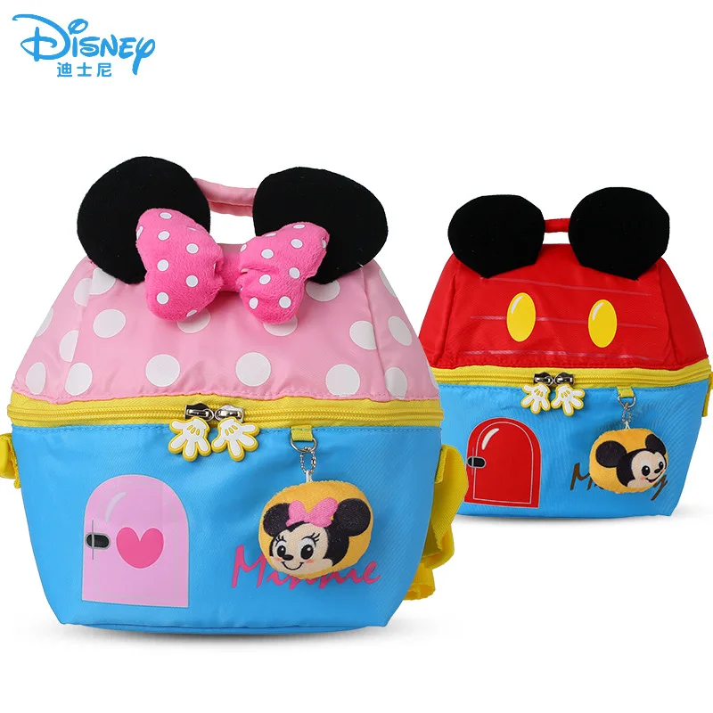 

Disney 3-6 Years Cute Cartoon Mickey Plush Backpacks Baby Child Mini Bag Minnie Kindergarten Schoolbag Children's Backpacks