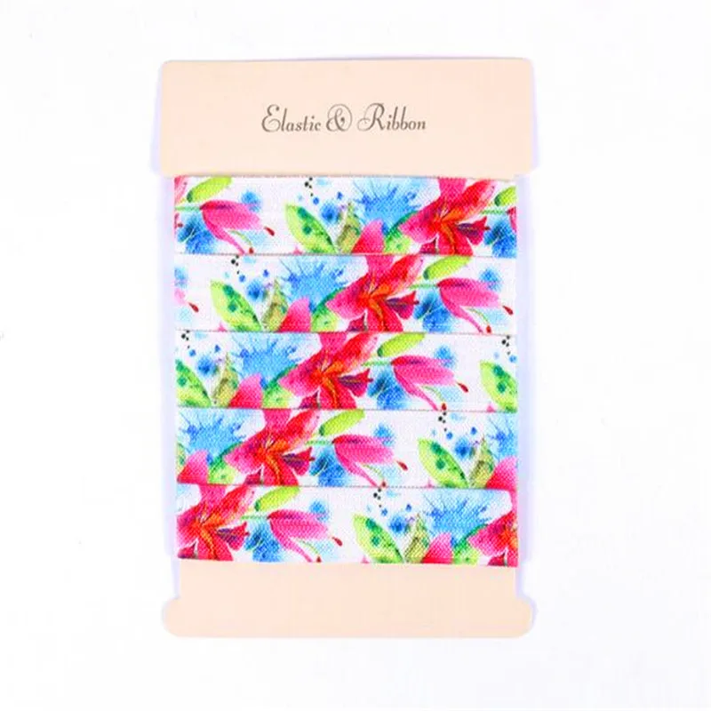 5/8&quot 16mm Flower floral Fold Elastic Ribbon Headband HairBands Hair FF38 | Дом и сад