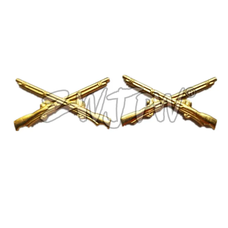 Chinese Army Flower Collar Badge Military Insignia Uniform Accessories Gold Medal CN/402111