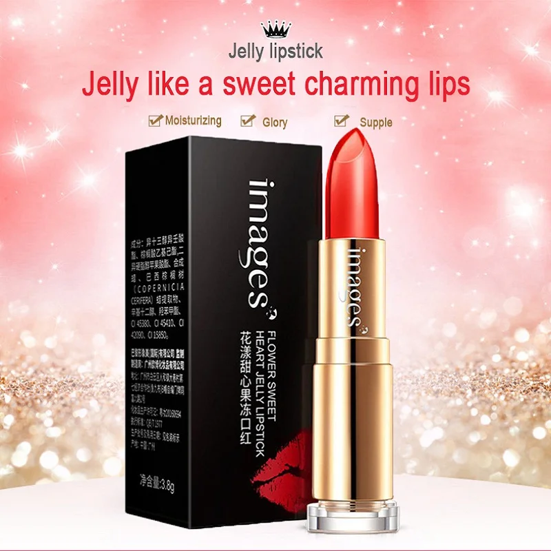 images Jelly Lipstick Color Temperature Change tint lipstick Long Lasting Moisturizing Lip Gloss Not Fade Care lip balm |