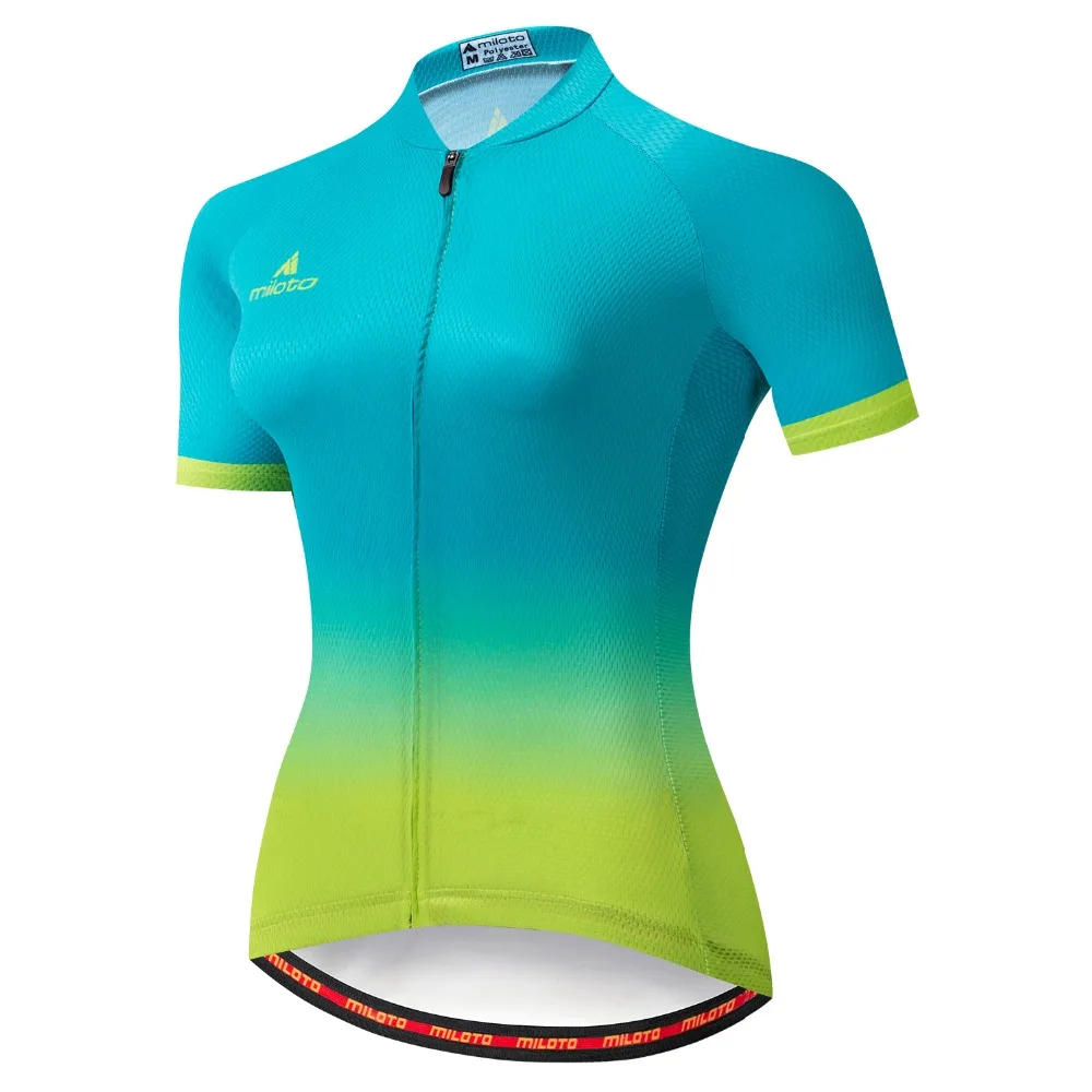 MILOTO Women Breathable Cycling Jersey Short Sleeve Summer Quick Dry