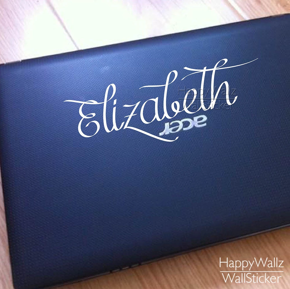 

Custom Name Computer Decal Quote Mac Name Sticker Inspirational Quote Personal Computer Stickers 532C