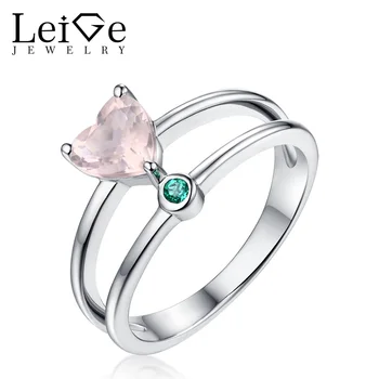 Leige Jewelry Natural Pink Quartz Ring Wedding Engagement Rings for Women Heart Cut 925 Sterling Silver Anniversary Gift
Leige Jewelry Natural Pink Quartz Ring Wedding Engagement Rings for Women Heart Cut 925 Sterling Silver Anniversary Gift