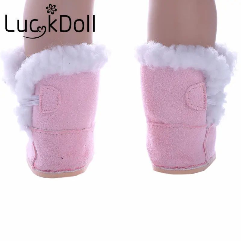 LUCKDOLL зимние сапоги подходят 18 дюймов Американский 43 см Кукла одежда аксессуары, игрушки для девочек, поколение, подарок на день рождения